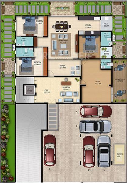 park-west Park West Cluster Plan for ground Floor