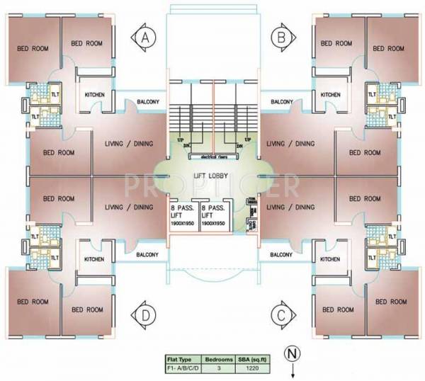  garden Tower 1 Cluster Plan