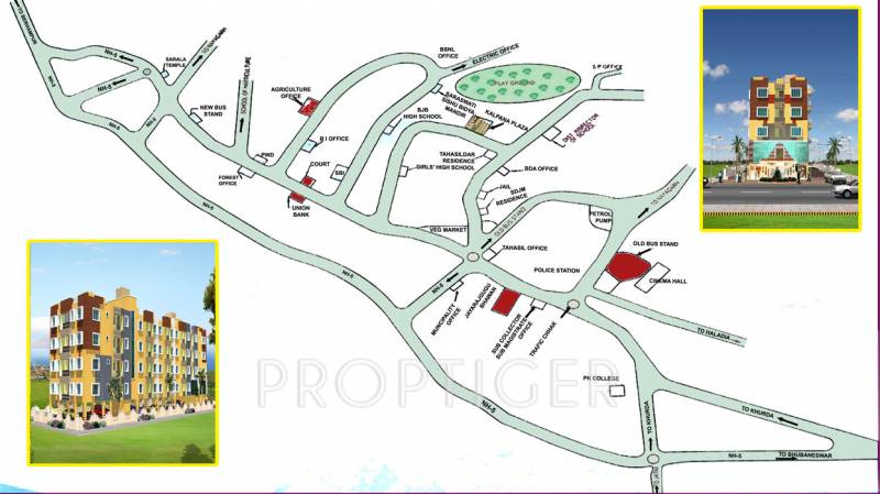  plaza Images for Location Plan of Kalpana Plaza