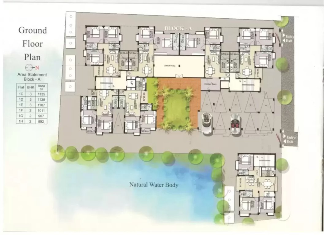  the radhe residency Cluster Plan