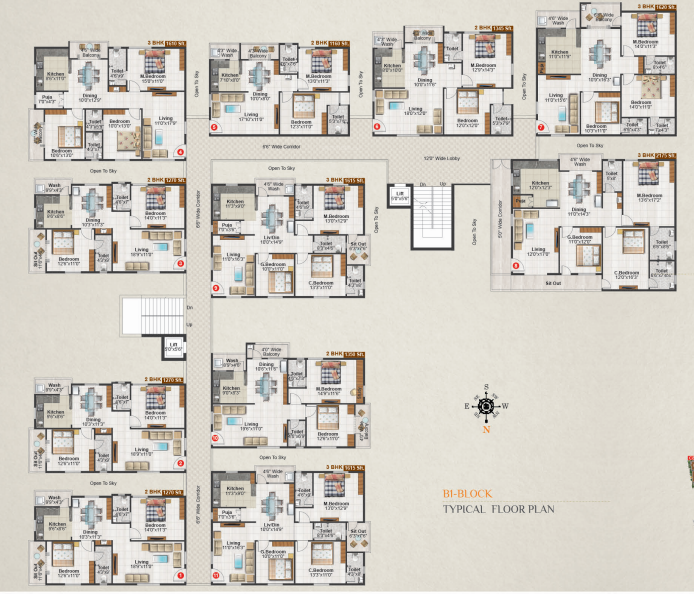  the nest Tower 3  Typical Cluster Plan