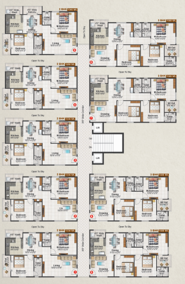  the nest Tower 5 Typical  Cluster Plan