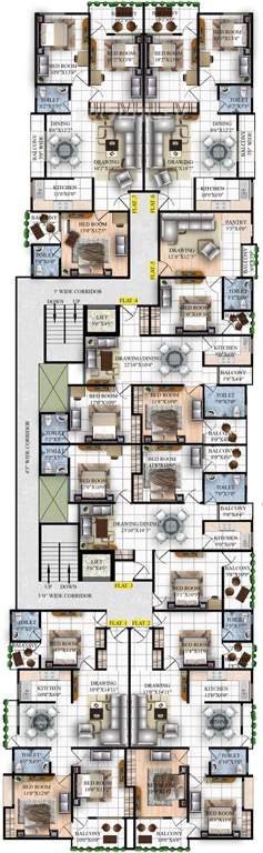 sri ram infrastructure housing limited plaza Plaza Cluster Plan from 1st to 4th Floor