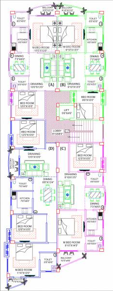 Saurabh Complex Cluster Plan from 1st to 4th Floor sri-ram-infrastructure-housing-limited saurabh-complex Saurabh Complex Cluster Plan from 1st to 4th Floor