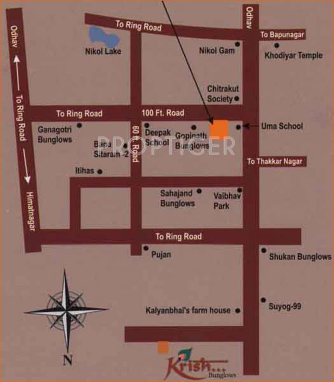 Images for Location Plan of Savaliya Builders Krish Residency