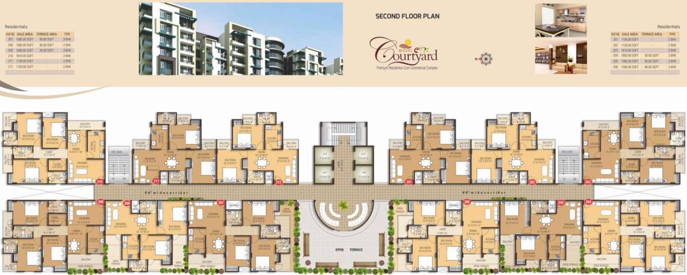  courtyard Images for Cluster Plan of SDC Courtyard