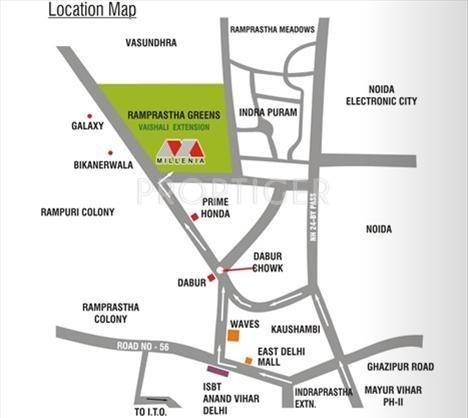 Ramprastha Pearl Heights Location Plan