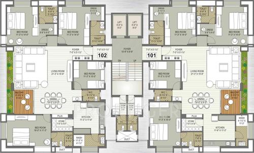  platinum Images for Cluster Plan of Gokul Platinum