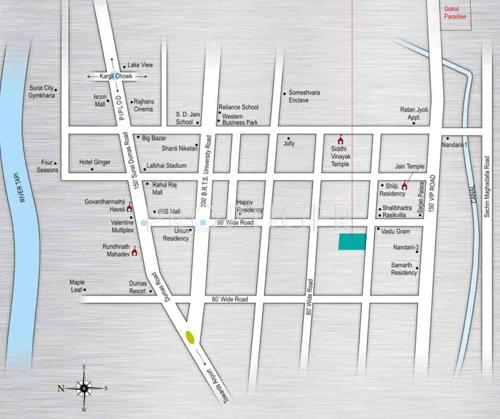  platinum Images for Location Plan of Gokul Platinum