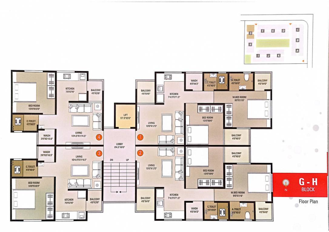  santok park Block A Cluster Plan