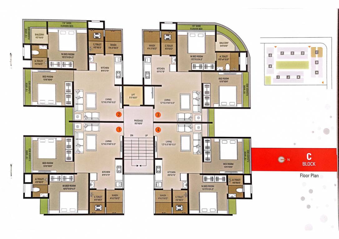  santok park Block A Cluster Plan