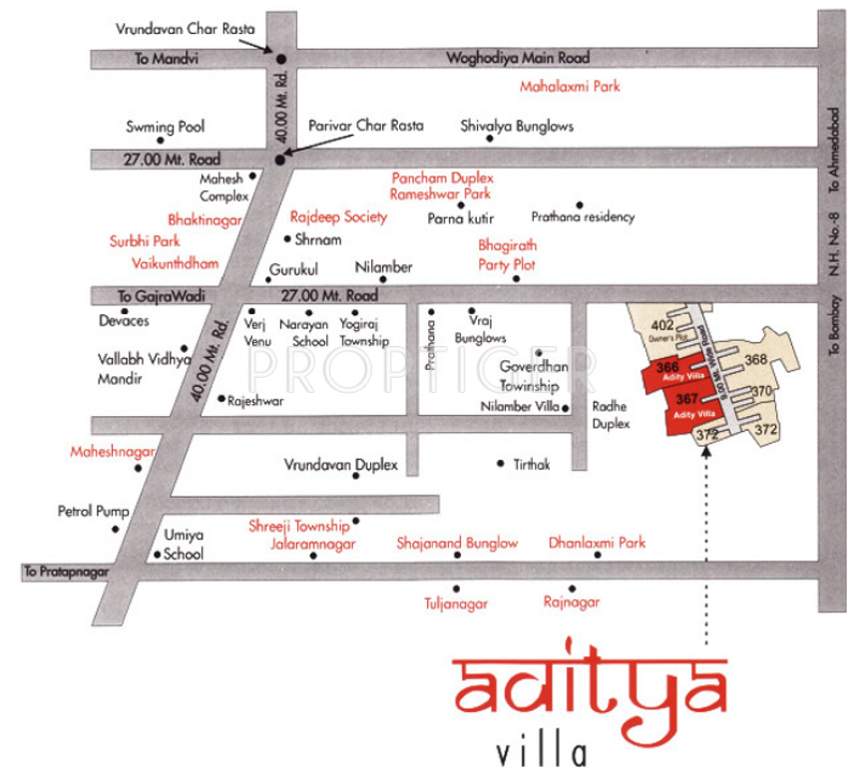  villa Images for Location Plan of Aditya Villa