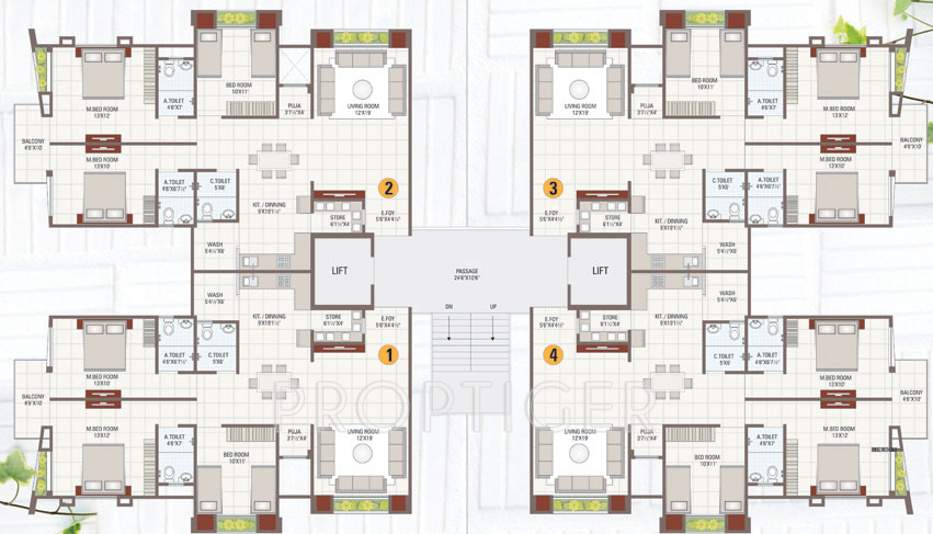  paradise Images for Cluster Plan of Gokul Paradise