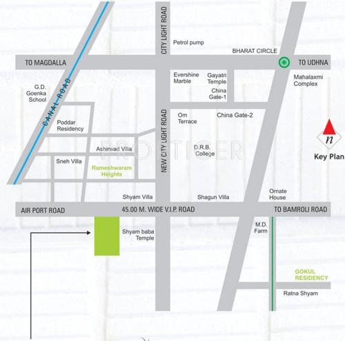  paradise Images for Location Plan of Gokul Paradise