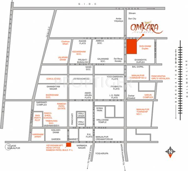 Images for Location Plan of Ramesh Patel Builders Omkara Residency