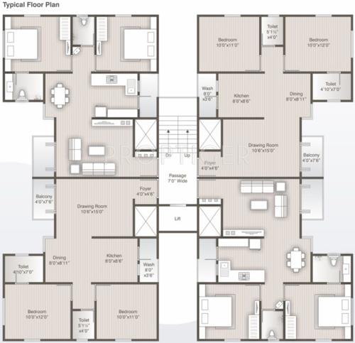  heights Images for Cluster Plan of Maruti Heights