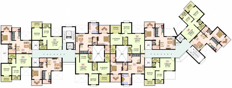 paranjape-schemes green-cove Bldg A Cluster Plan for 2,4 & 6th  Floor