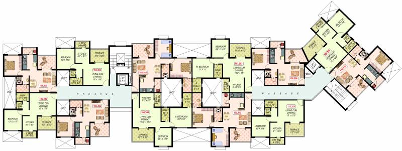 paranjape-schemes green-cove Bldg A Cluster Plan For 1st or 3rd Floor