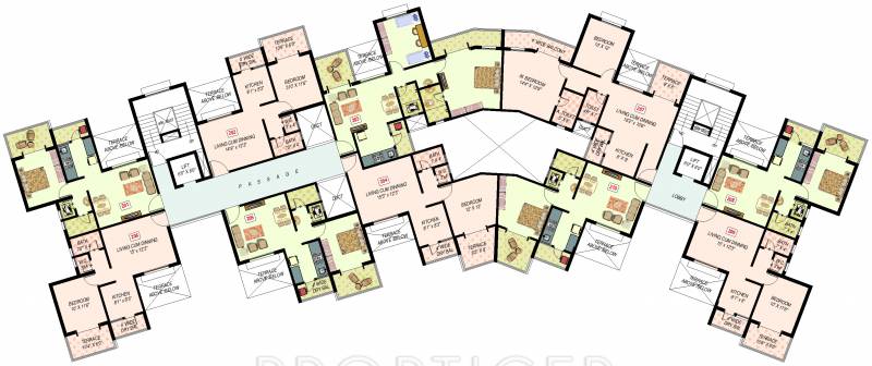 paranjape-schemes green-cove Bldg B Cluster Plan for 2,4 & 6th Floor