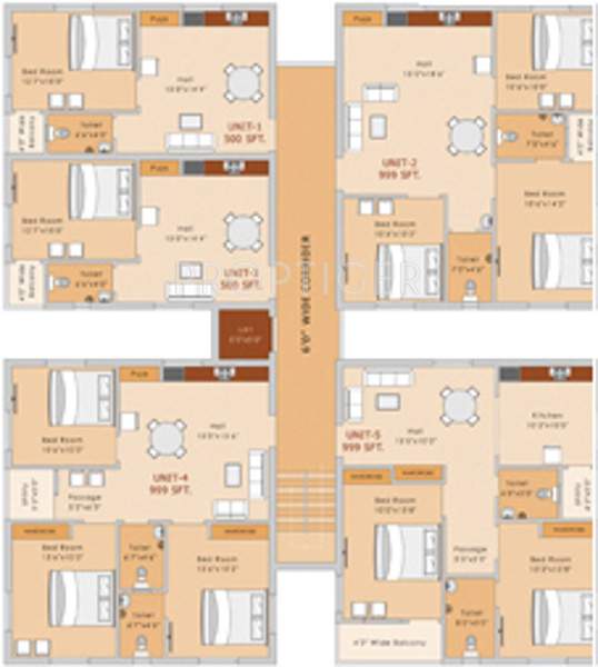adishakti construction & real estate tripasuri angan Tripasuri Angan Typical Cluster Plan