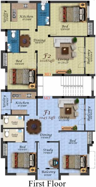 Images for Cluster Plan of Yogalakshmi Constructions Flat