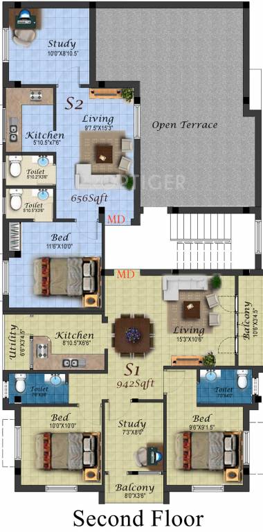 Images for Cluster Plan of Yogalakshmi Constructions Flat