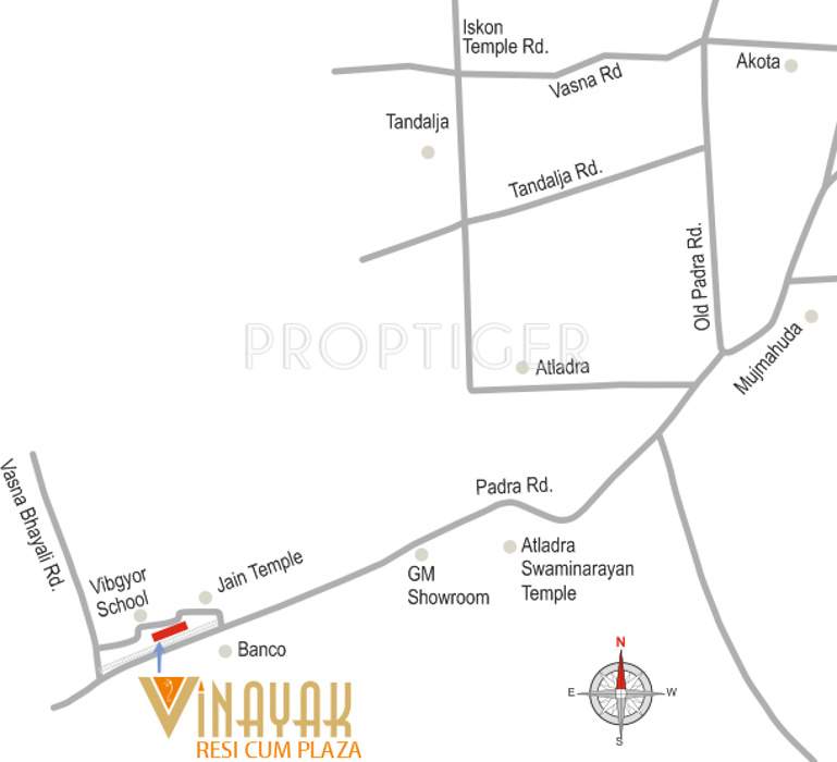  resi cum plaza Images for Location Plan of Vinayak Group Vadodara Resi Cum Plaza