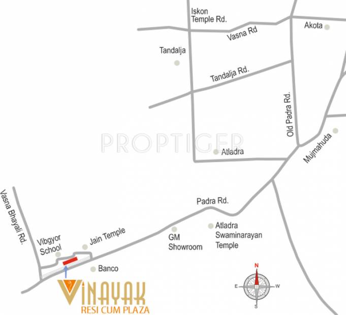 Images for Location Plan of Vinayak Group Vadodara Resi Cum Plaza