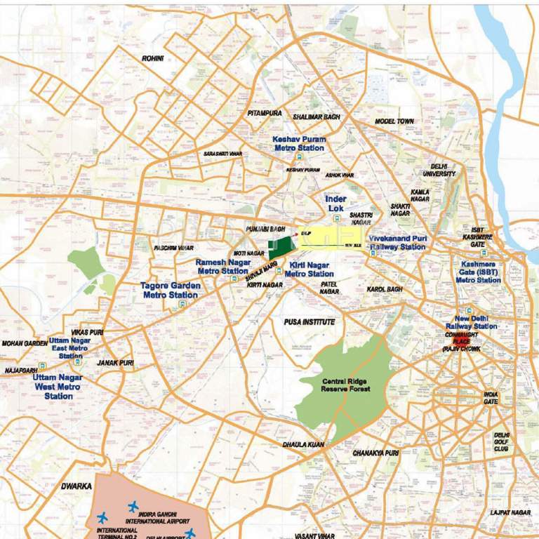 capital greens phase 1 and 2 Images for Location Plan of DLF Capital Greens Phase 1 And 2