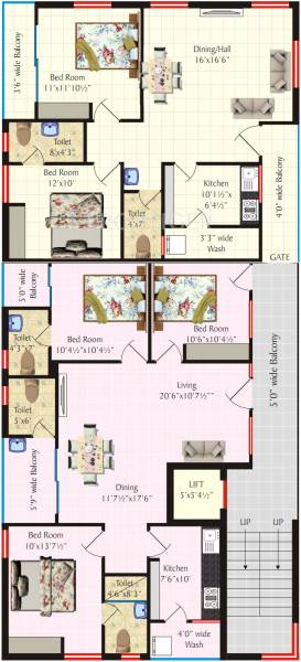 s-v-group vigneshwara-residency Vigneshwara Residency Typical Cluster Plan
