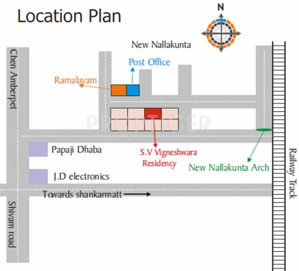 s-v-group vigneshwara-residency Location Plan