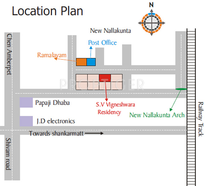 s v group vigneshwara residency Location Plan