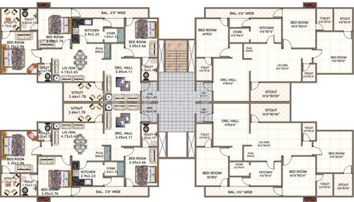 Images for Cluster Plan of Dwarkadheesh Dwarka Heights