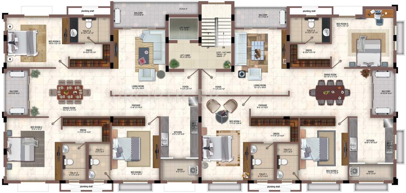 Images for Cluster Plan of Chaitanya Bougainvillea