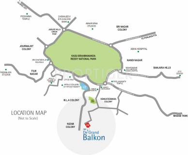 Jubilee Hills Route Map Image Of Location Map Of Bridge Constructions De Grand Balkon Banjara Hills  Hyderabad - Proptiger.com