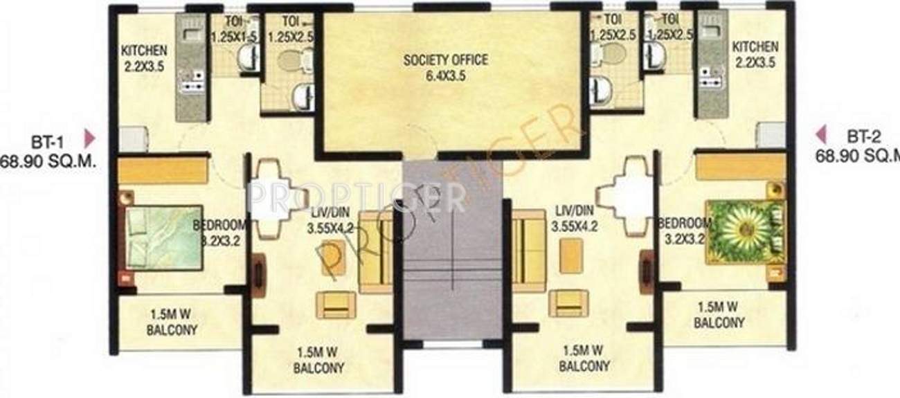Images for Cluster Plan of Kharangate Rosebowl Park Apartment