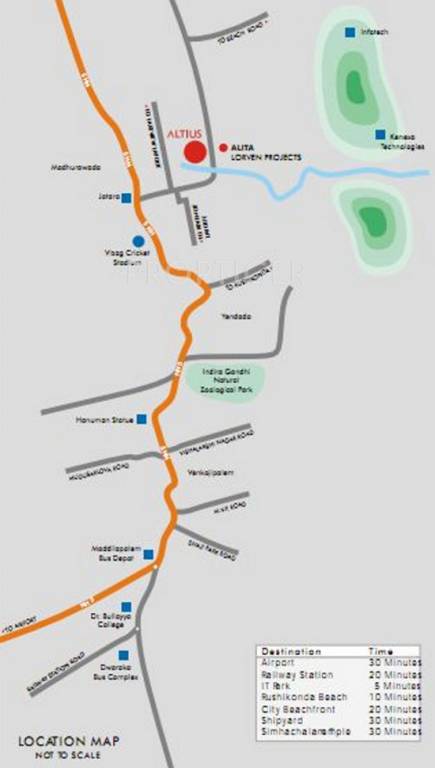 lorven builders altius villas Location Plan