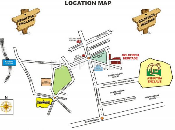 Location Plan ashritha-house-building enclave Location Plan
