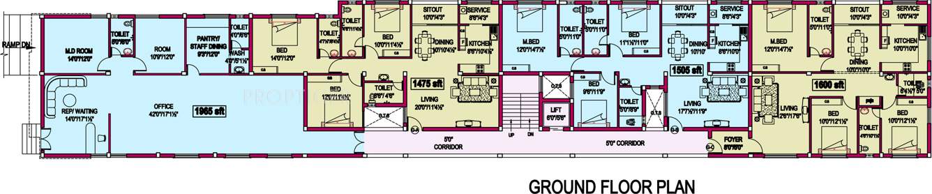 vignesh flats housing promoters arudhra Arudhra Cluster Plan for Ground Floor