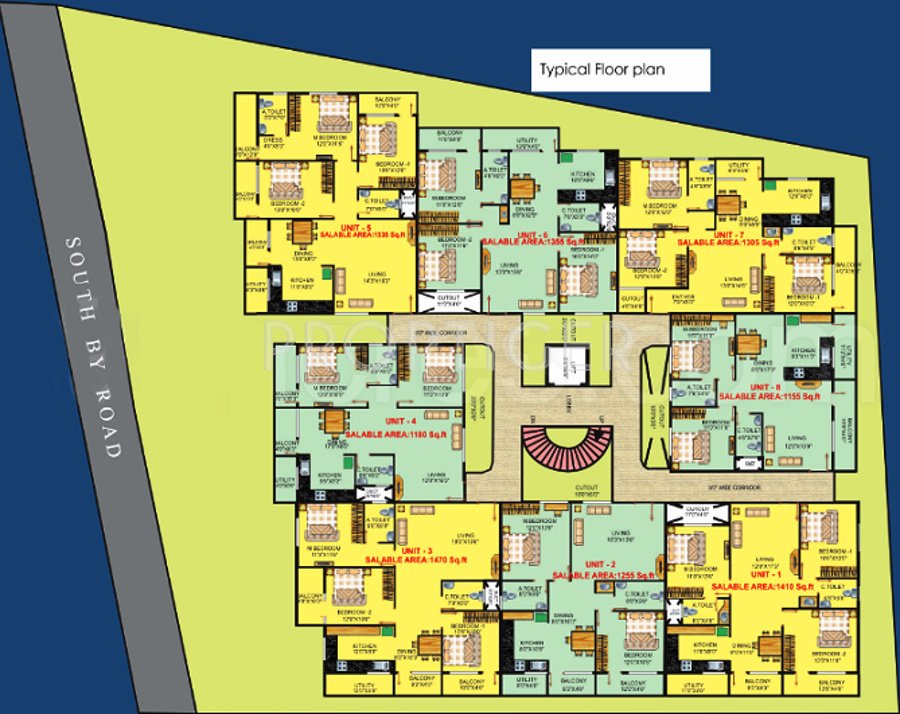 elizaa Elizaa Cluster Plan from 1st to 5th Floor