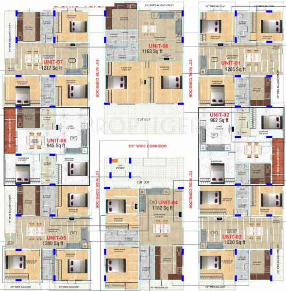  comforts Images for Cluster Plan of Epitome Comforts