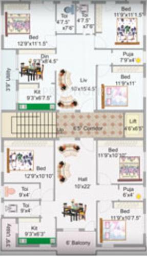 Images for Cluster Plan of KR Waltair Geethanjali