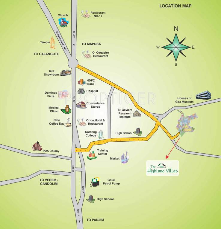 villas Images for Location Plan of Highland Villas