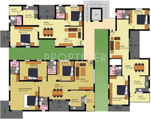 Sai Padham Cluster Plan from 1st to 4th Floor ssb-builders sai-padham Sai Padham Cluster Plan from 1st to 4th Floor