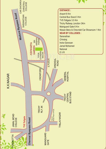 Images for Location Plan of Aishwarya Home Trichy Garden
