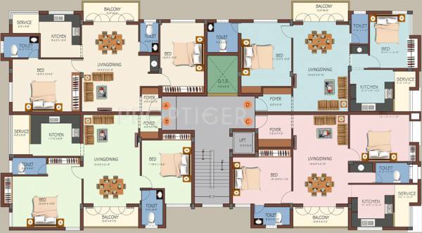 Sangai Cluster Plan from 1st to 4th Floor ark-construction sangai Sangai Cluster Plan from 1st to 4th Floor