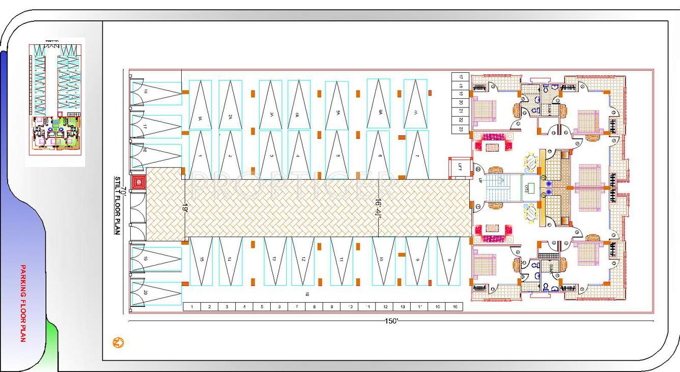 galaxy real estate shivalik sai siddhi Cluster Plan for ground Floor