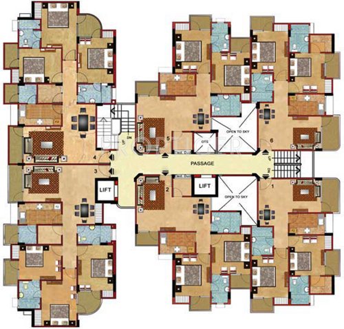chandak-builders-&-developers-pvt.-ltd imperial-heights Tower A Cluster Plan from 1st to 10th Floor