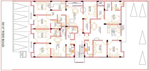 galaxy-real-estate shivalik-enclave Shivalik Enclave Cluster Plan for Ground Floor