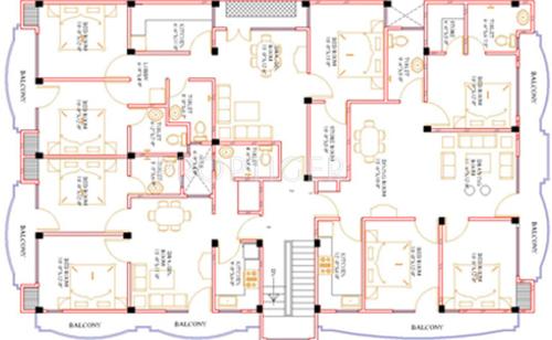 galaxy-real-estate shivalik-enclave Shivalik Enclave Cluster Plan from 1st to 2nd Floor